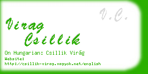 virag csillik business card